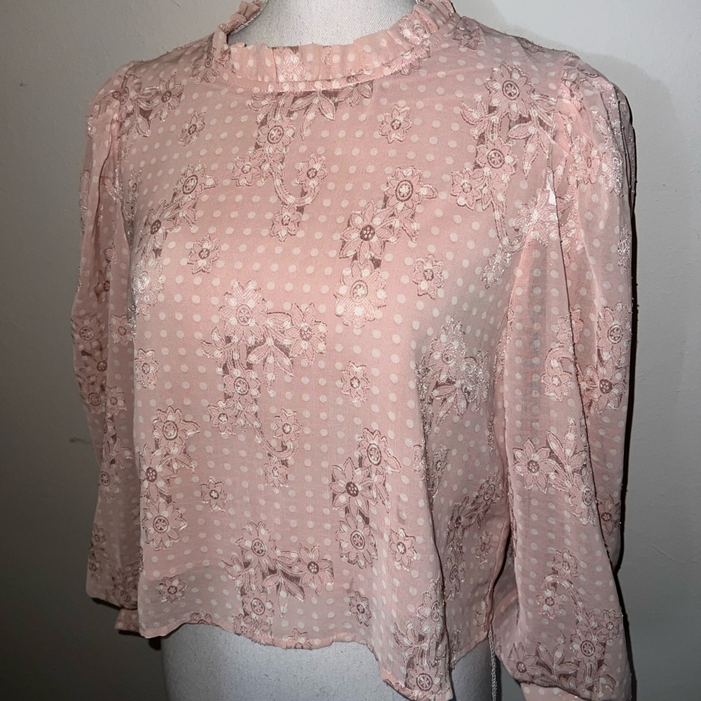 Pink Floral Women's Blouse